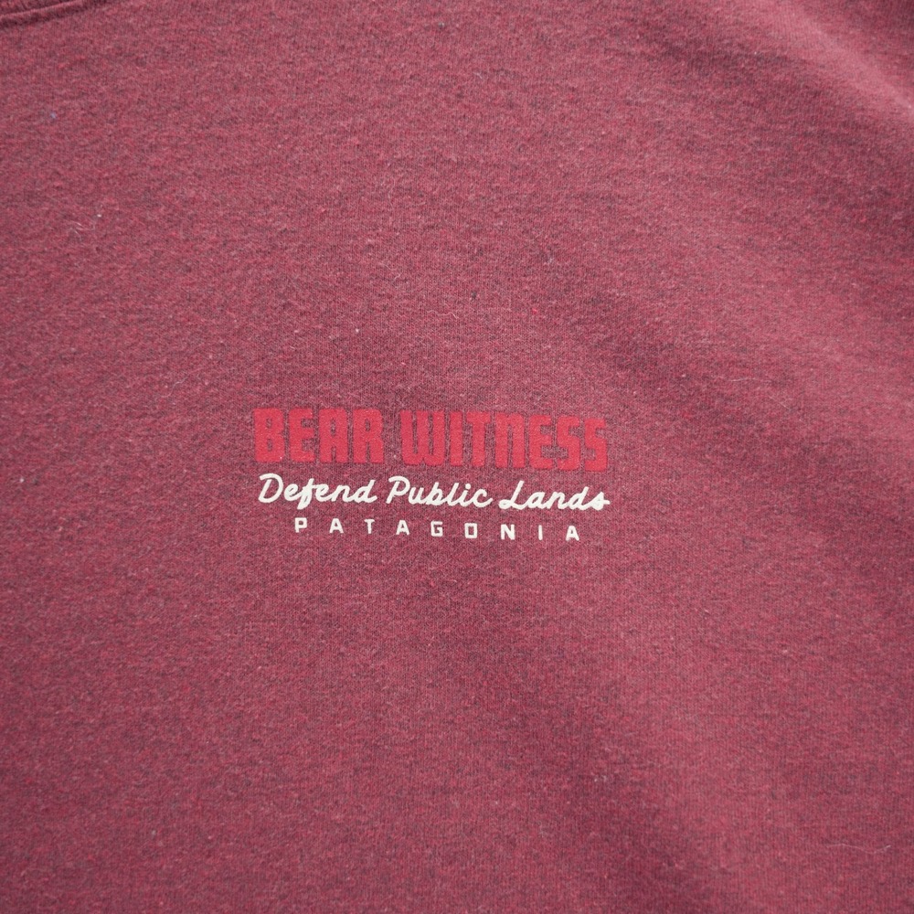 Patagonia Bear Witness Defend Public Lands LS Responsibili-Tee XL Burgundy 38483 - Picture 3 of 12